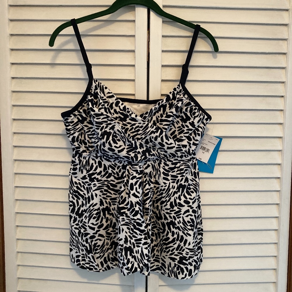Saul by Maxine Hollywood tankini swimsuit top. Sz 14
